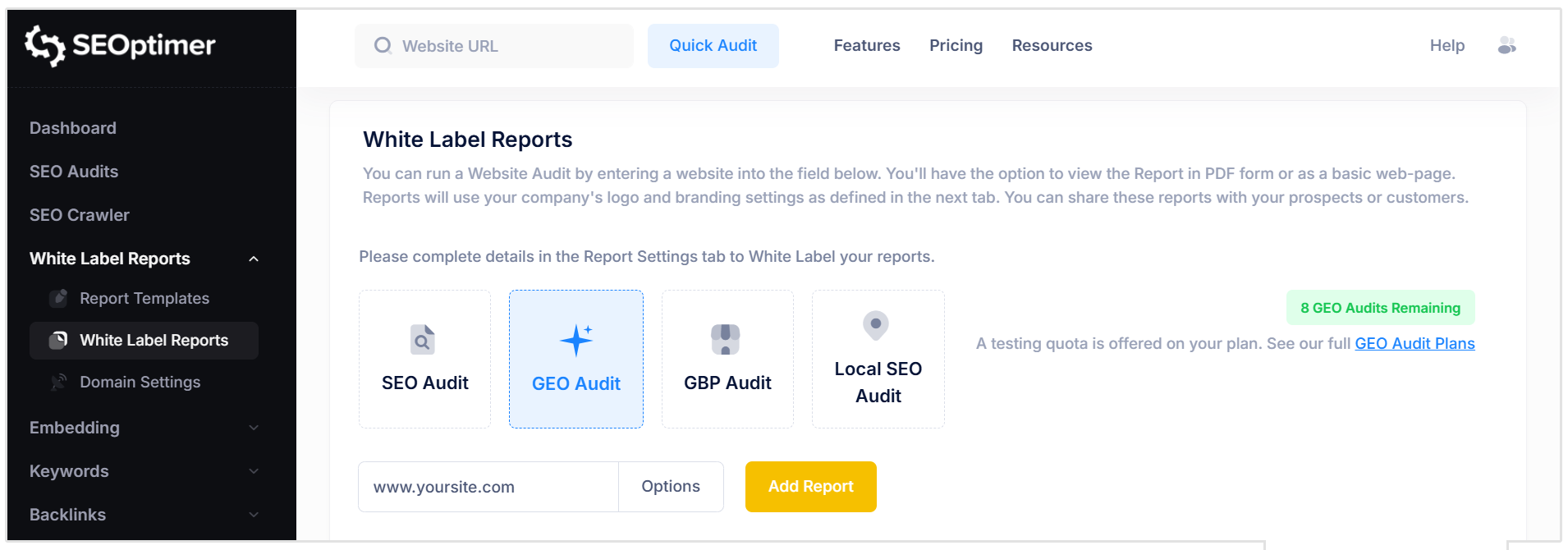 Como executar a auditoria GEO